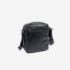 Men's crossbody bag, black color, Classic Sport Series. 19x23 cm