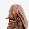 Men's crossbody bag, leather color, Classic Sport Series. 13.5x16 cm