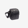 Men's crossbody bag, leather color, Classic Sport Series. 13.5x16 cm