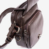 Men's crossbody bag, leather color, Classic Sport Series. 13.5x16 cm