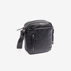 Men's crossbody bag, brown color, Youth Series. 17x22 cm
