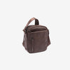 Men's crossbody bag, brown color, Youth Series. 17x22 cm