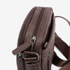 Men's crossbody bag, brown color, Youth Series. 17x22 cm