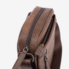 Men's crossbody bag, brown color, Youth Series. 16x20 cm