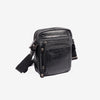 Men's crossbody bag, brown color, Youth Series. 17x22 cm