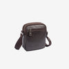 Men's crossbody bag, brown color, Youth Series. 17x22 cm