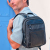 Men's backpack, black color, Youth Series. 27x36x09 cm