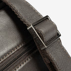 Men's crossbody bag, black color, Pioneer Leather Series. 19x24 cm