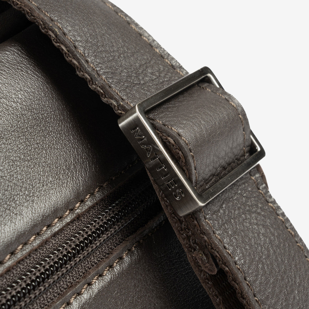 Men's crossbody bag, black color, Pioneer Leather Series. 19x24 cm