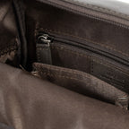 Men's crossbody bag, black color, Pioneer Leather Series. 19x24 cm