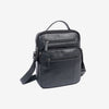 Bolso bandolera para hombre , color negro, Serie Pioneer Leather. 24x30x07 cm
