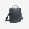 Bolso bandolera para hombre , color negro, Serie Pioneer Leather. 24x30x07 cm