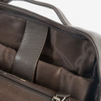 Men's crossbody bag, black color, Pioneer Leather Series. 24x30x07 cm