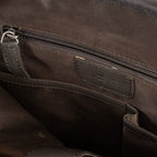 Men's crossbody bag, black color, Pioneer Leather Series. 24x30x07 cm