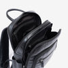 Mochila para hombre , color negro, Serie Pioneer Leather. 27x36x09 cm