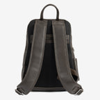 Men's backpack, black color, Pioneer Leather Series. 27x36x09 cm