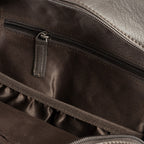 Men's backpack, black color, Pioneer Leather Series. 27x36x09 cm