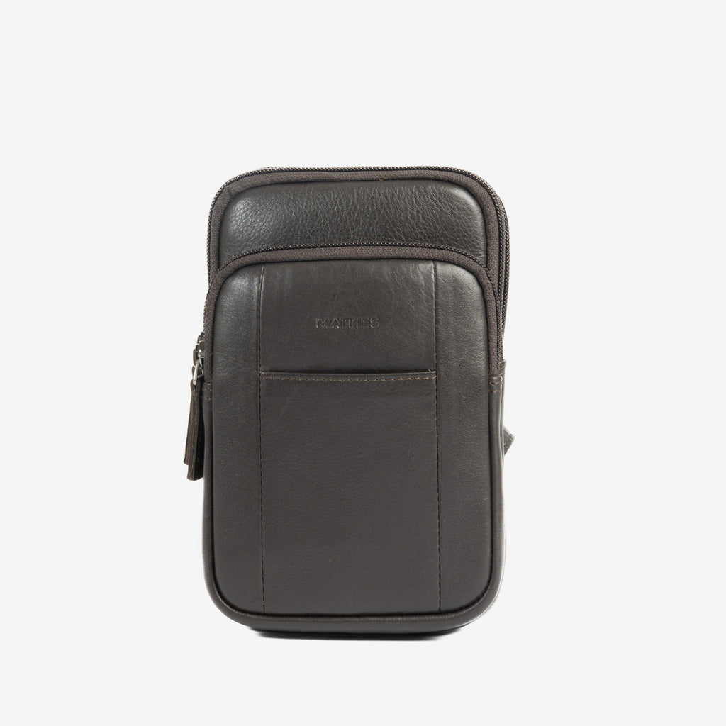 Bolso bandolera para hombre , Serie Pioneer Leather. 11x19 cm
