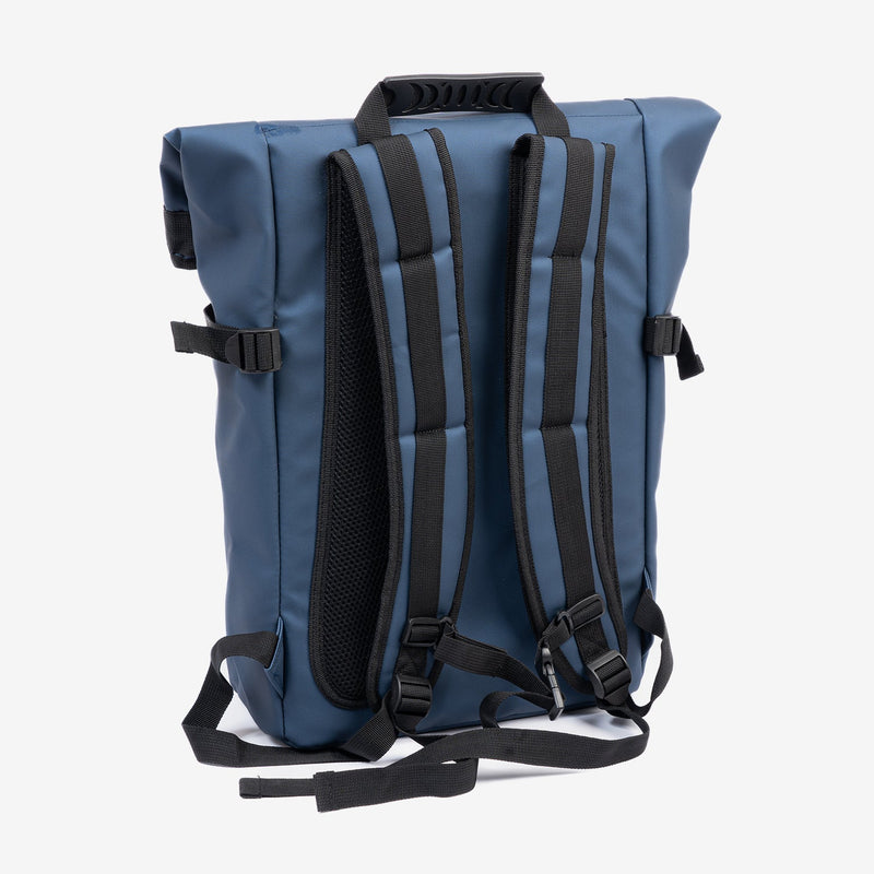 Mochila grande, diseño unisex. Color azul. Ideal para Trabajo, Universidad o Viajes. 30x45x10 cm