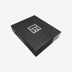 Black leather wallet, Exotic Leather Collection. 10.5x8 cm