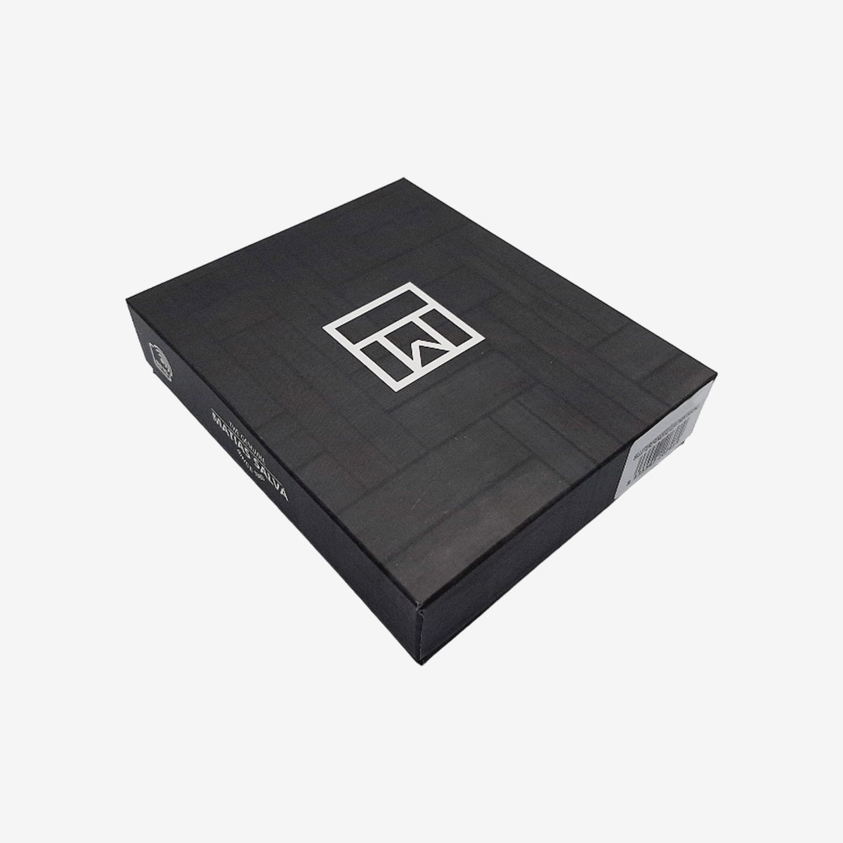 Black leather wallet, Exotic Leather Collection. 10.5x8 cm