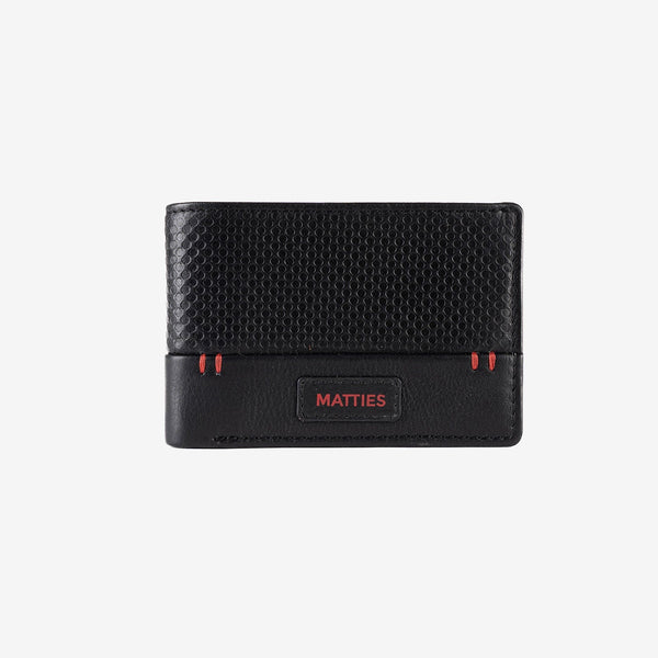 Billetero de piel para hombre, Serie grabada/leather. 10.5x6.5 cm - Matties Bags