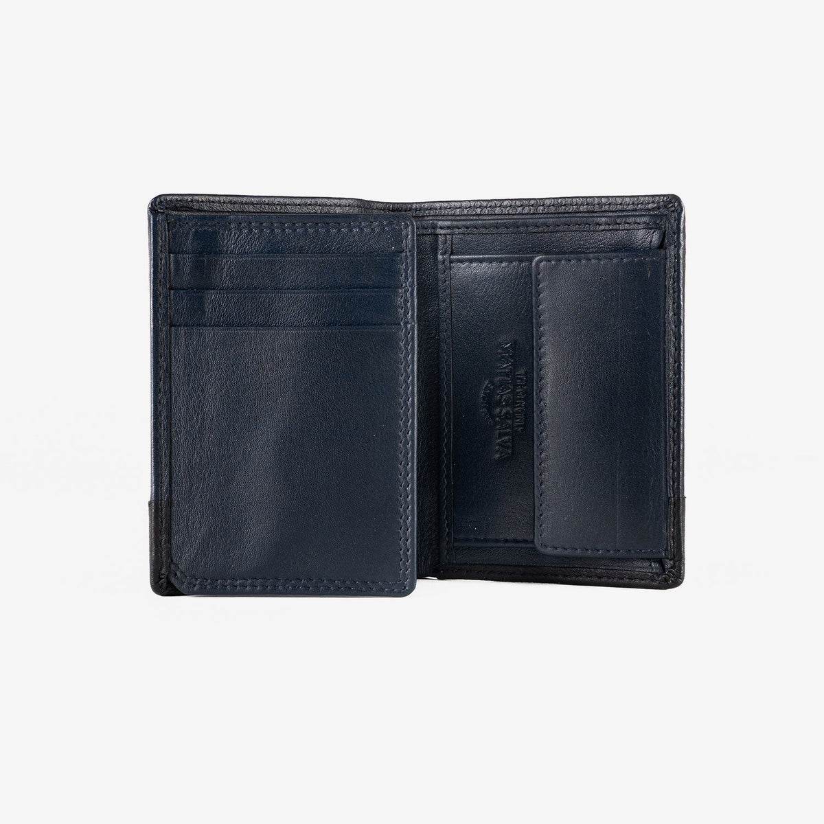 Billetero de piel para hombre, Serie grabada/leather. 8x11 cm - Matties Bags