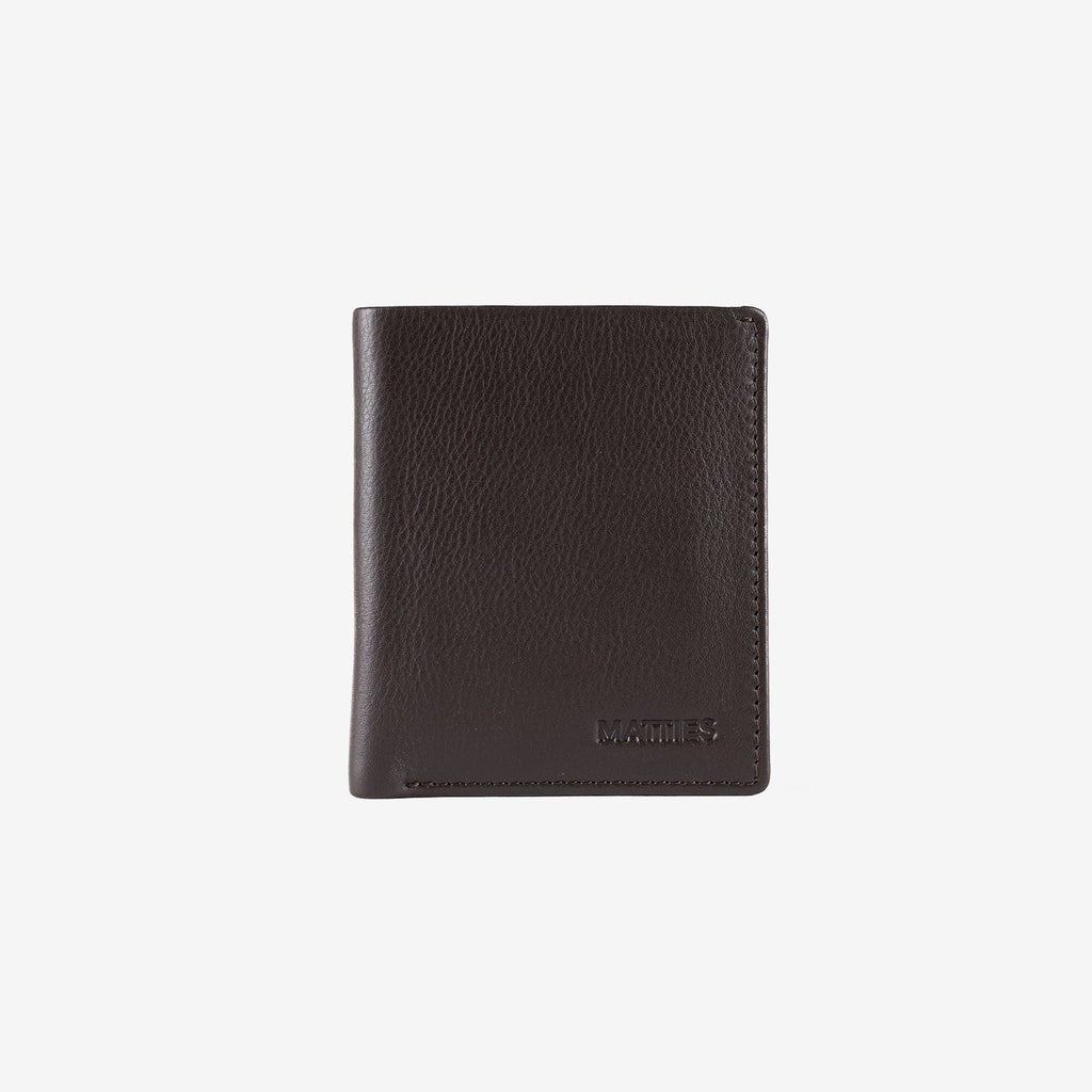 Billetero de piel para hombre, Serie spongy/leather. 9x10.5 cm - Matties Bags