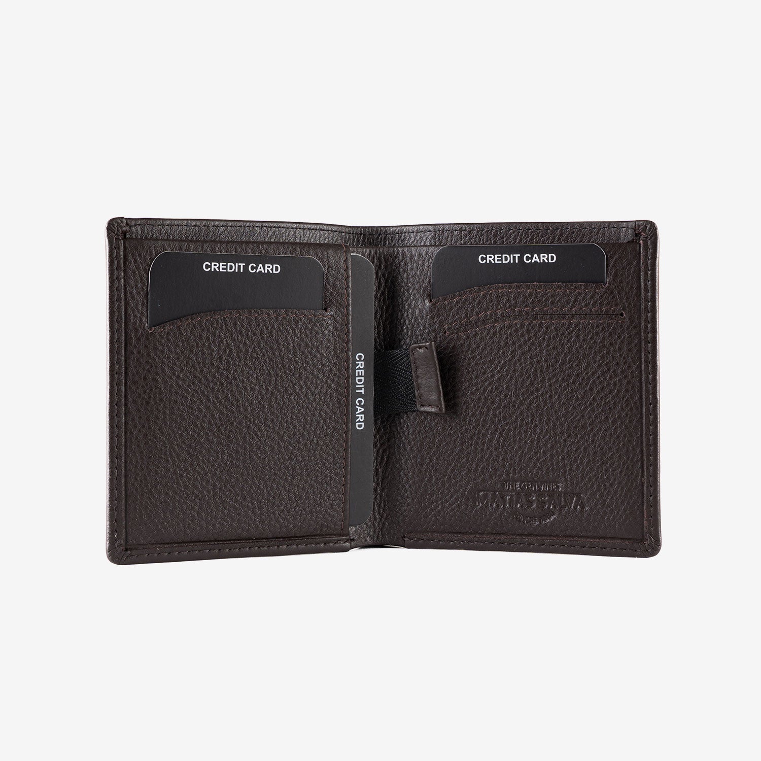 Billetero de piel para hombre, Serie spongy/leather. 9x10.5 cm - Matties Bags