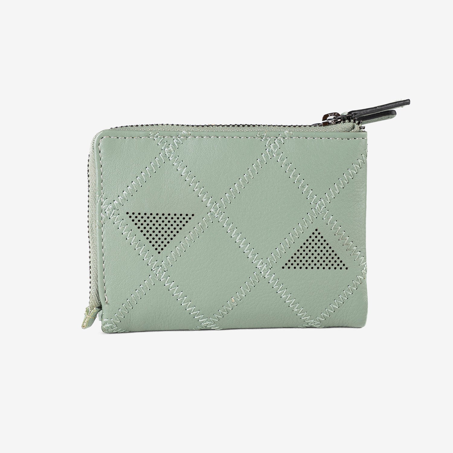 Billetero de piel para mujer, Serie laser leather. 12.5x09 cm - Matties Bags