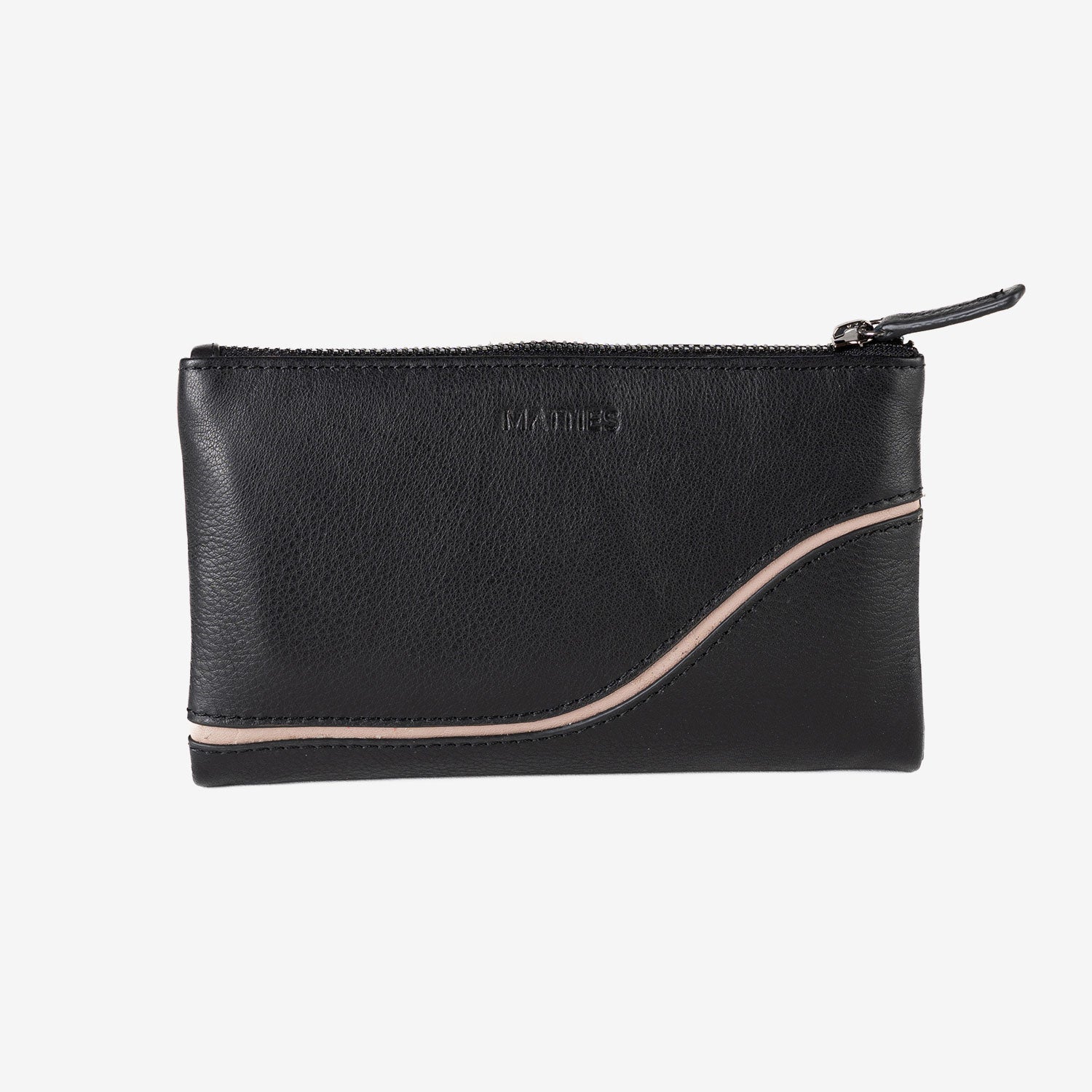 Billetero de piel para mujer, Serie line leather. 17x10 cm - Matties Bags