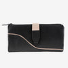 Billetero de piel para mujer, Serie line leather. 19.5x10 cm - Matties Bags
