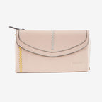 Billetero de piel para mujer, Serie stitch leather. 19x10 cm - Matties Bags