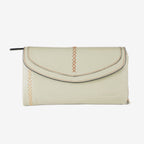 Billetero de piel para mujer, Serie stitch leather. 19x10 cm - Matties Bags