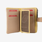 Billetero de piel para mujer, Serie strap leather. 14.5x9.5 cm - Matties Bags