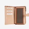 Billetero de piel para mujer, Serie strap leather. 16.5x10 cm - Matties Bags