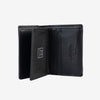 Billetero piel negro, Colección Exotic Leather. 10,5x8 cm - Matties Bags