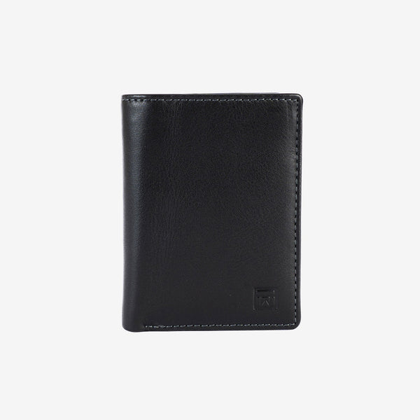 Billetero piel negro, Colección Exotic Leather. 10,5x8 cm - Matties Bags