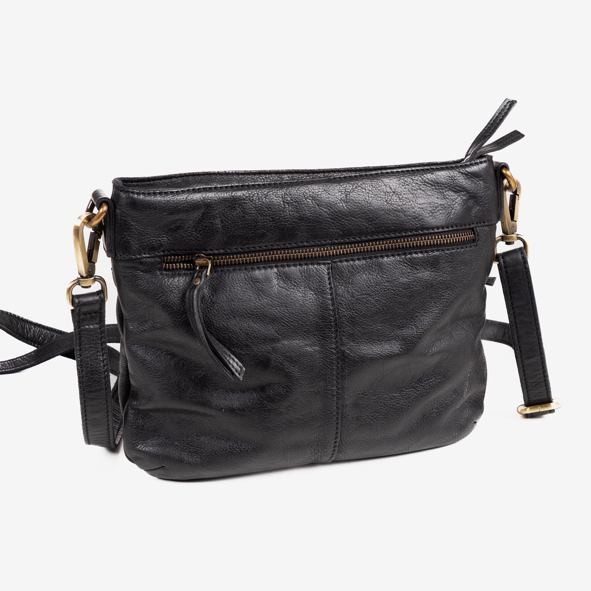 BOLSO AL HOMBRO DE PIEL LAVADA PARA MUJER, 28x23x05 CM - Matties Bags