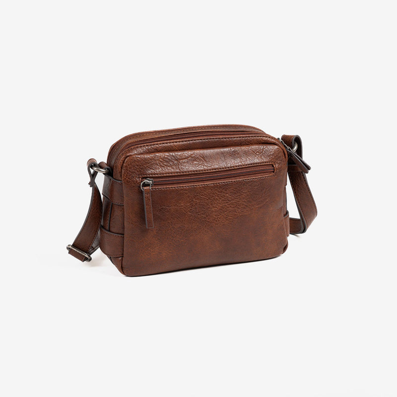 Bolso bandolera, color cuero, Serie Classic - Matties Bags