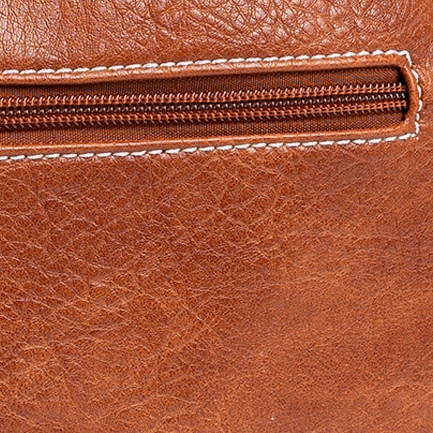 Bolso bandolera, color cuero, Serie Classic - Matties Bags