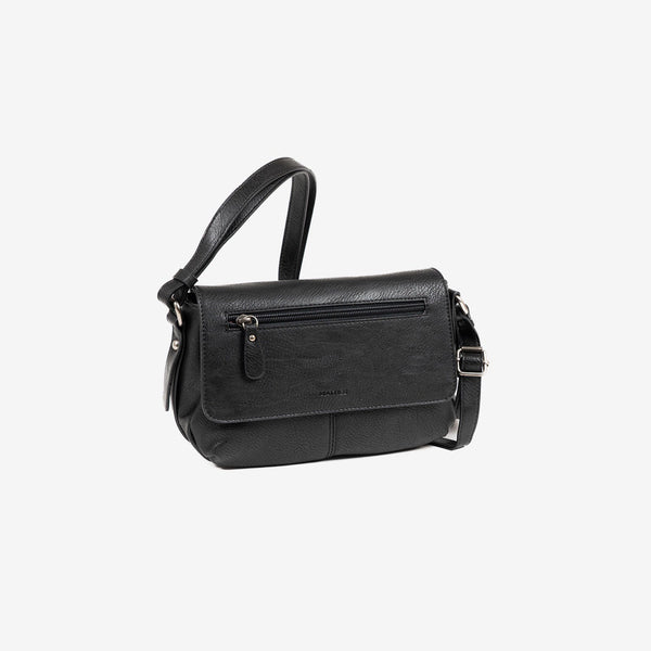BOLSO BANDOLERA DE MUJER, COLOR NEGRO, SERIE NEW CLASSIC. 25x15x10 cm - Matties Bags