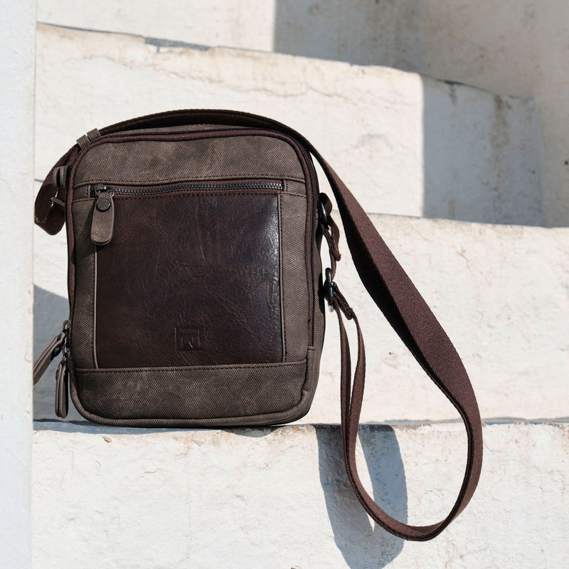 Bolso bandolera para hombre, Colección canvas. 19x24 cm - Matties Bags