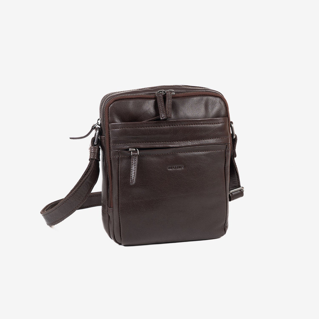 BOLSO BANDOLERA PARA HOMBRE, COLECCIÓN COW SILKY/LEATHER. 19x24 cm - Matties Bags