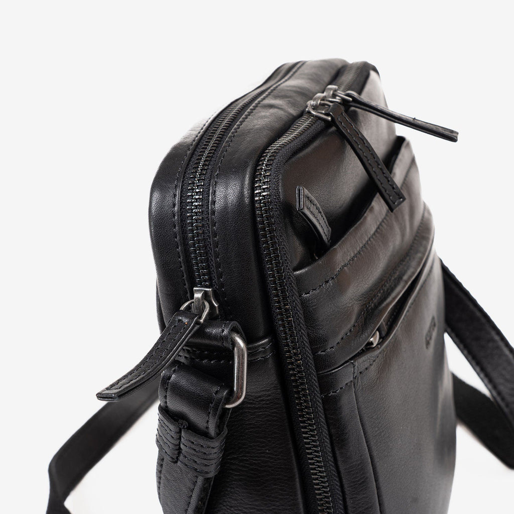 BOLSO BANDOLERA PARA HOMBRE, COLECCIÓN COW SILKY/LEATHER. 19x24 cm - Matties Bags
