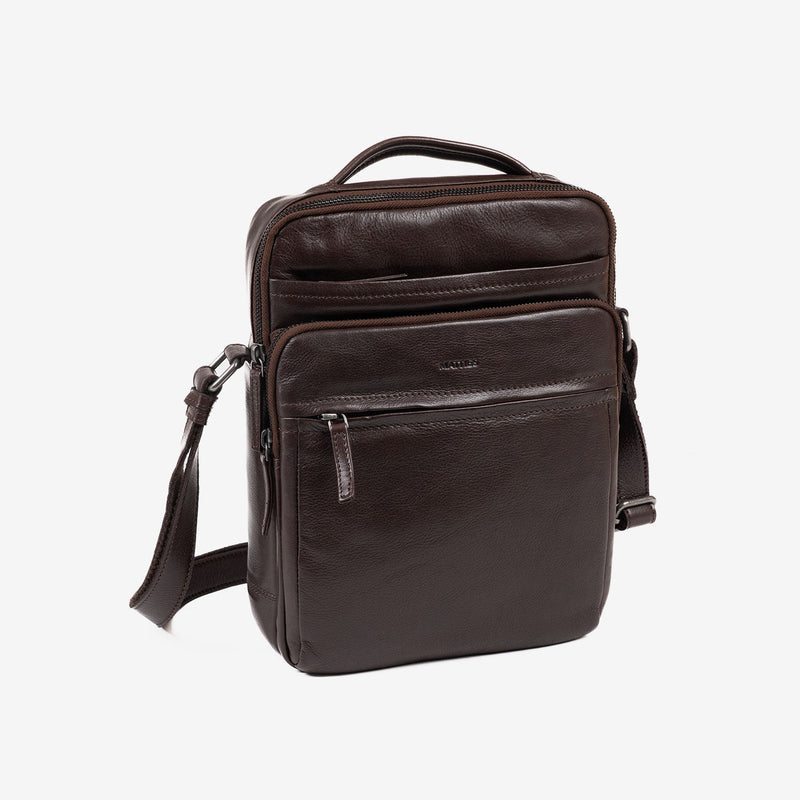 BOLSO BANDOLERA PARA HOMBRE, COLECCIÓN COW SILKY/LEATHER. 24x30 cm - Matties Bags