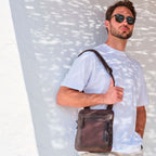 BOLSO BANDOLERA PARA HOMBRE, COLECCIÓN NYLON SPORT. 21.5x25x05 cm - Matties Bags