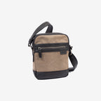 Bolso bandolera para hombre , color marrón, Serie Lona. 19x24 cm - Matties Bags