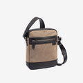 Bolso bandolera para hombre , color marrón, Serie Lona. 21x26.5x5.5 cm - Matties Bags