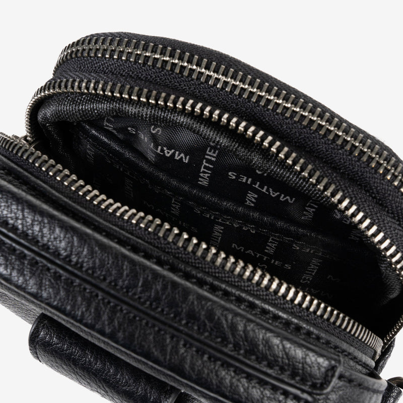 BOLSO BANDOLERA PARA HOMBRE, COLOR Negro, COLECCIÓN NEW NAPPA. 12x18x06 cm - Matties Bags
